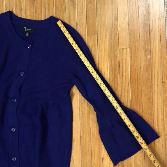 Women’s Aqua purple cashmere cardigan sweater size M - Picture 8 of 9